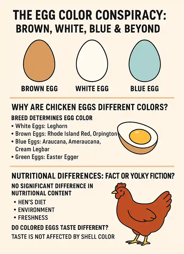 Egg Color has no effect on taste or nutrition.