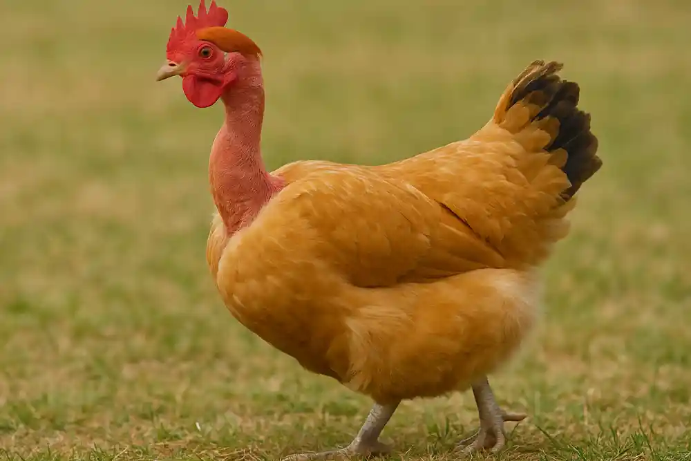 Discover the Naked Neck chicken, a unique, heat-tolerant breed from Transylvania, known for its feather-free neck and friendly, quirky nature.