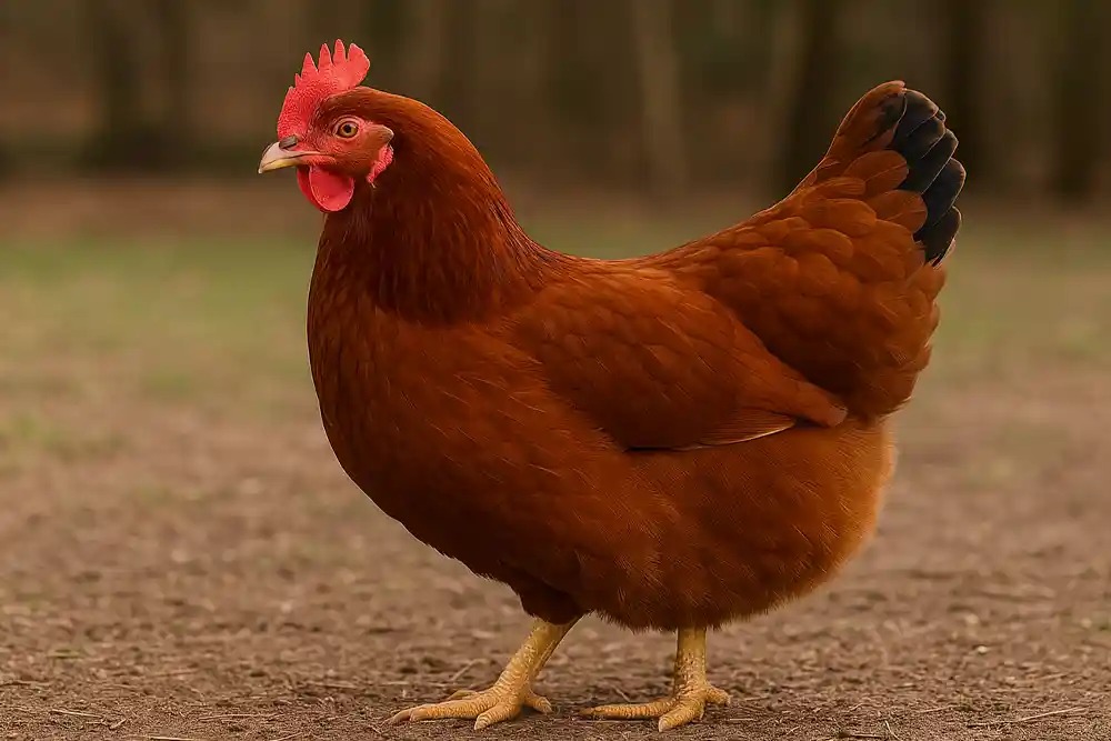 Discover the hardworking and beautiful Rhode Island Red, a top egg-laying chicken breed known for its rich feathers and robust egg production.