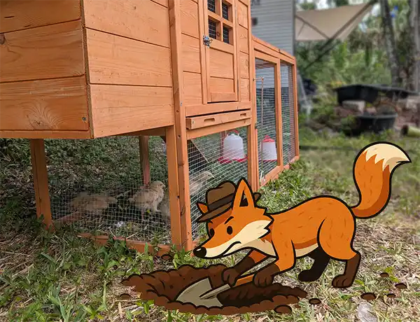 A Fox Digging into the Henhouse